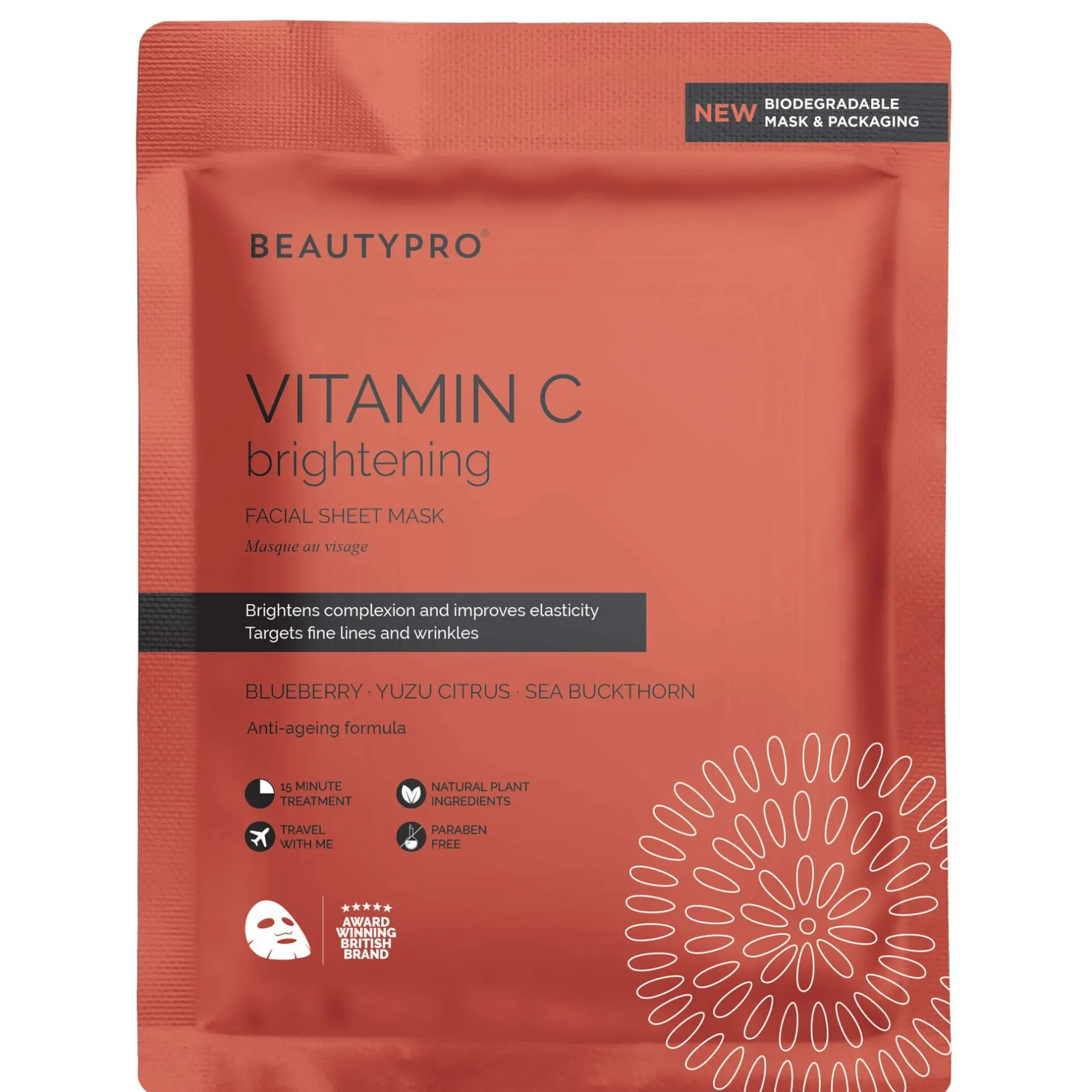 BeautyPro Vitamin C Brightening Face Sheet Mask