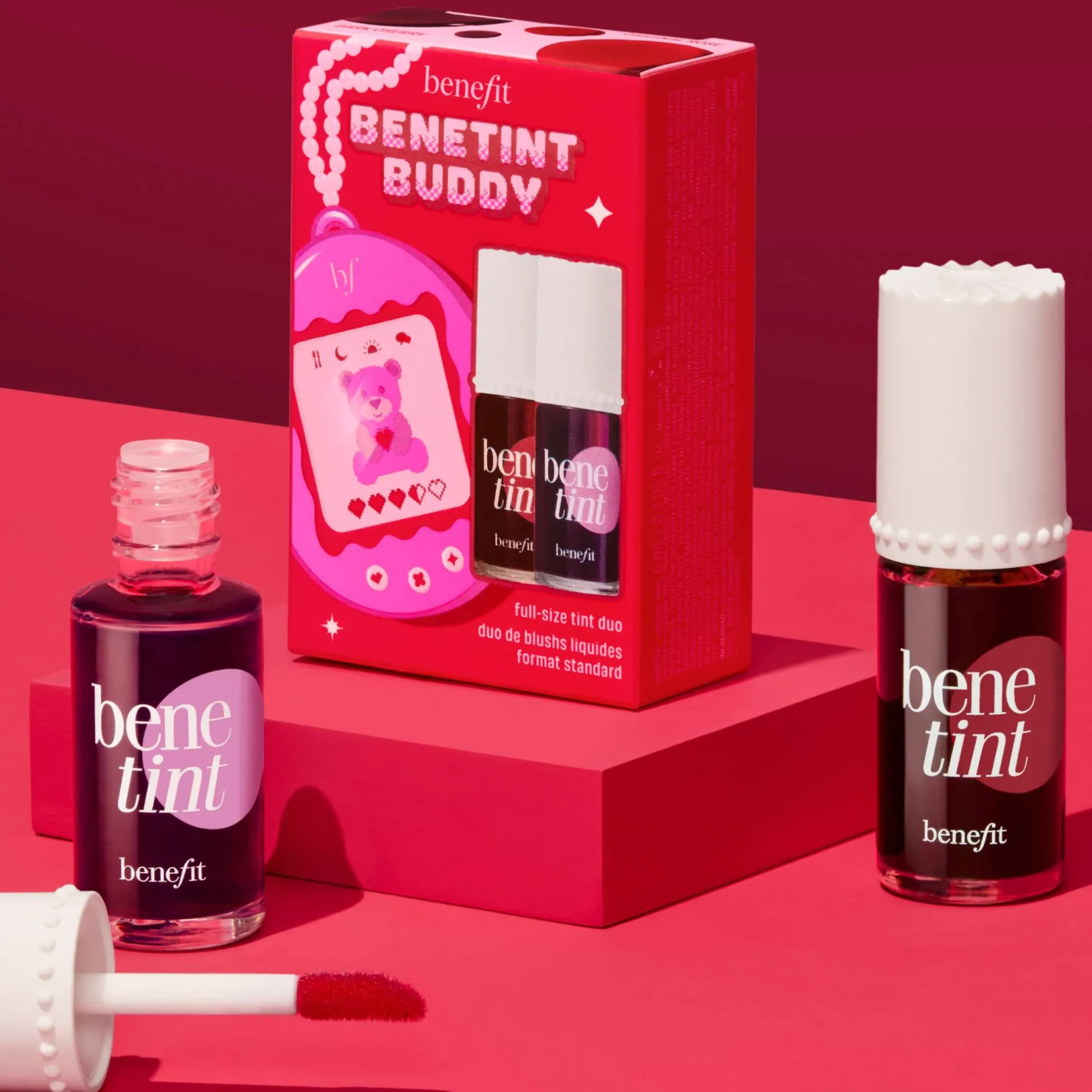 benefit Gifts & Sets Benetint Buddy Benetint Cheek & Lip Stain Gift Set (Worth £45) New