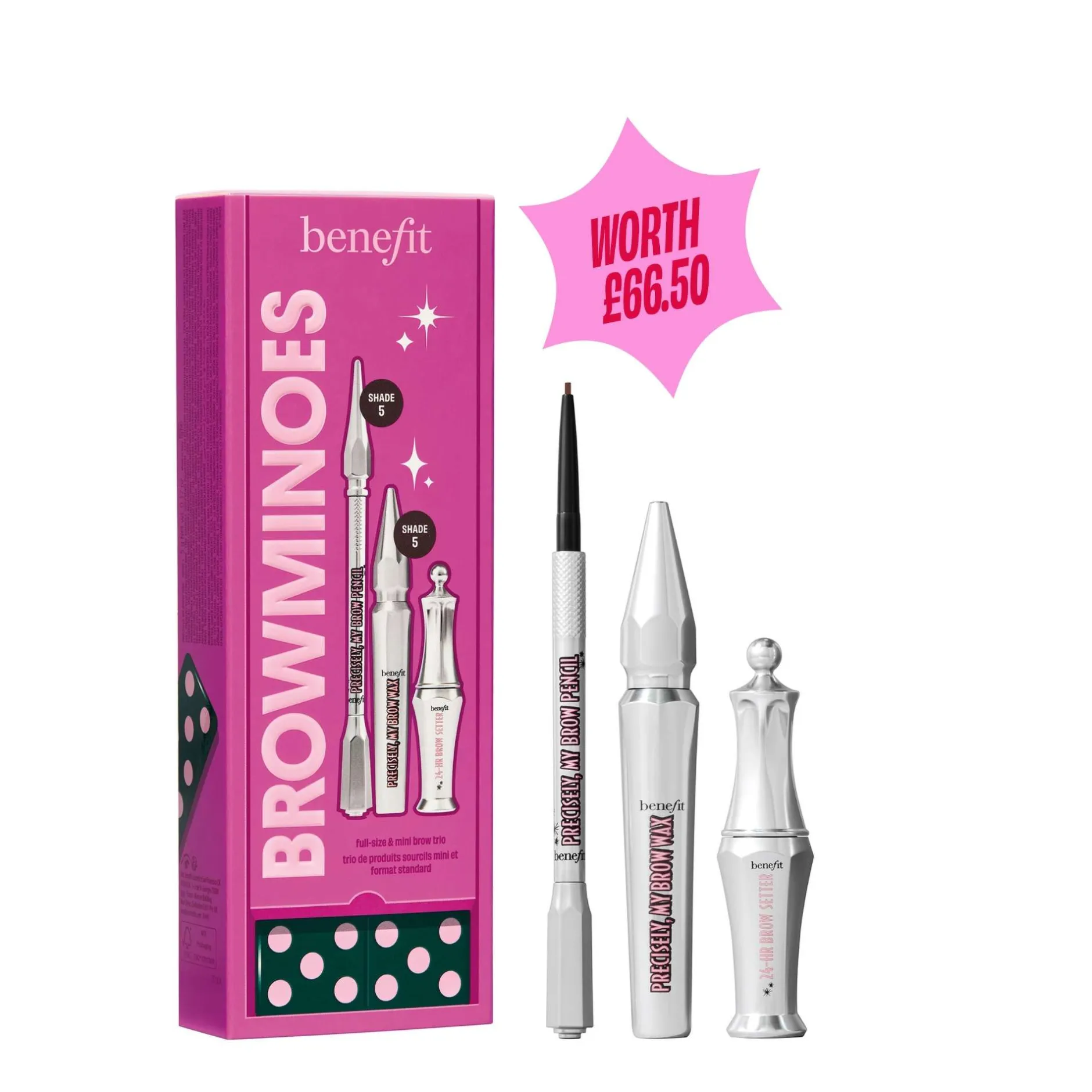 benefit Gifts & Sets BROWminoes 5 Eyebrow Makeup 3-piece Gift Set (Worth £66.50) Clearance