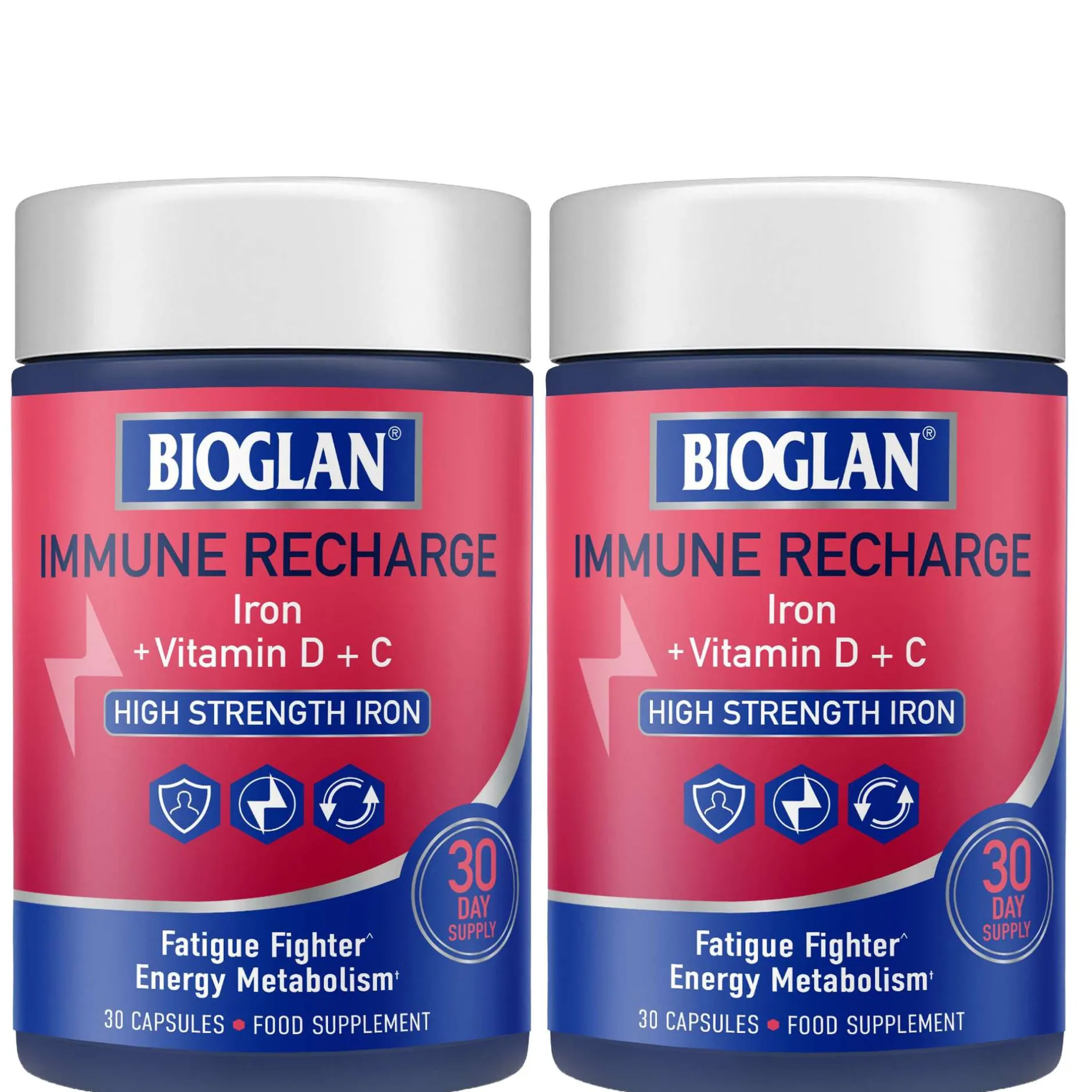 Bioglan Bundles Immune Recharge Fatigue Fighter Energy Metabolism 2 x 30 Capsules Best