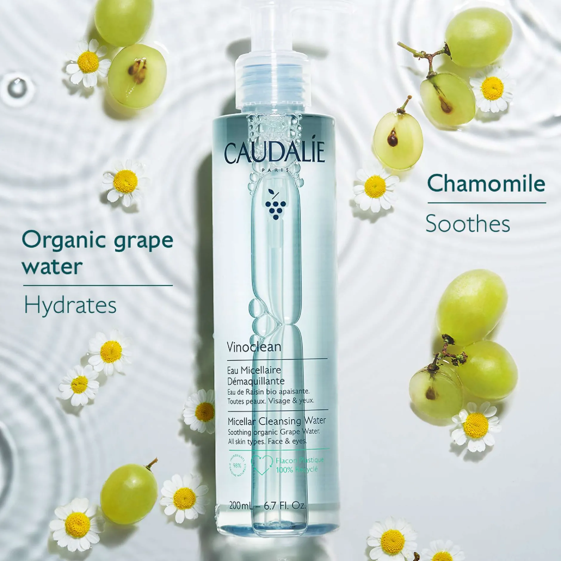 Caudalie Vinoclean Cleansing Micellar Water 200ml Sale