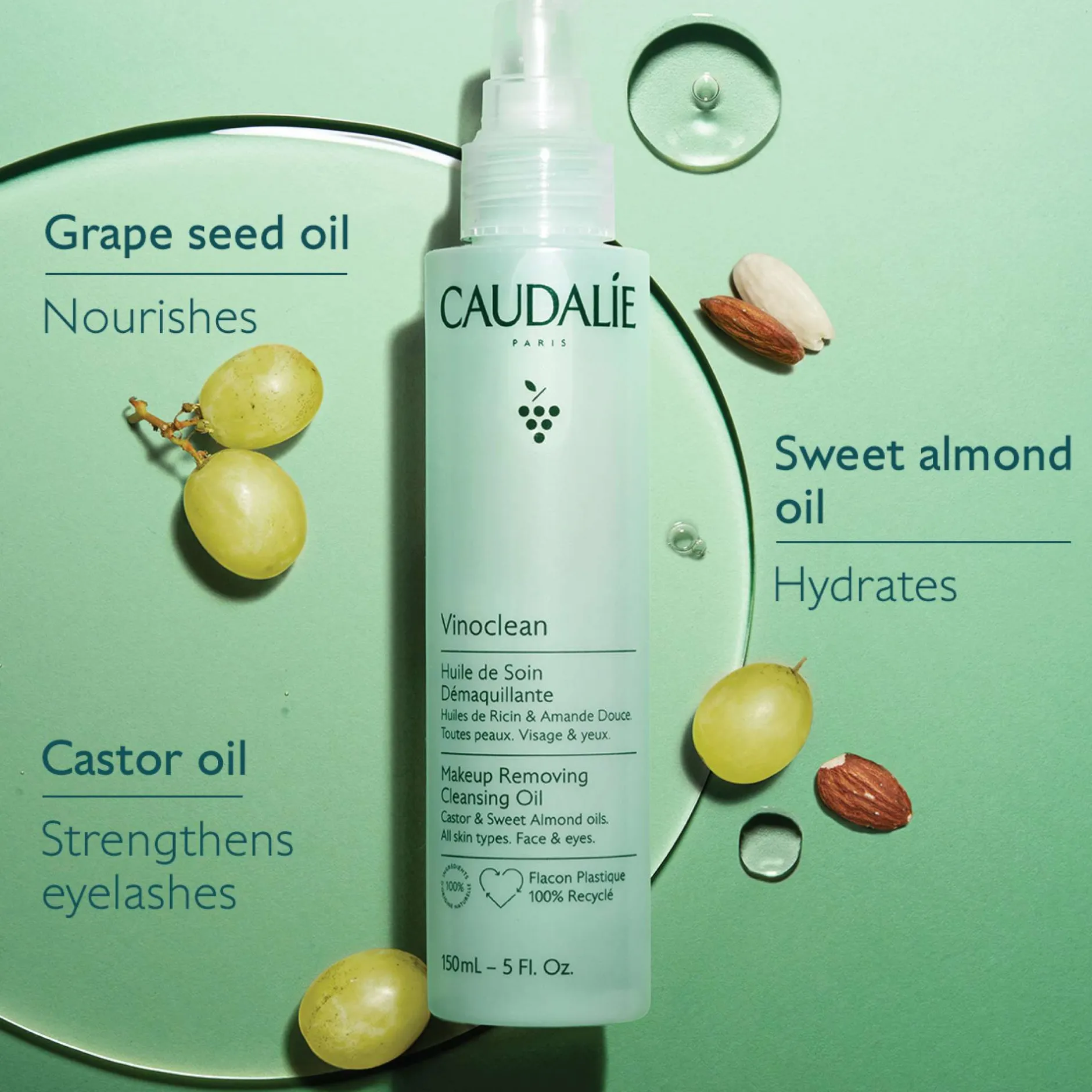 Caudalie Vinoclean Makeup Removing Cleansing Oil 150ml Outlet