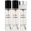 Chanel Bleu de Eau de Toilette Spray 3 x 20ml Refills Hot