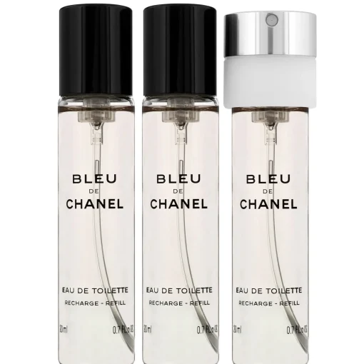 Chanel Bleu de Eau de Toilette Spray 3 x 20ml Refills Hot