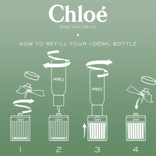 Chloé Rose Naturelle Eau de Parfum Refillable Spray 100ml Clearance
