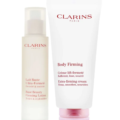 Clarins Bundles Duo: Bust Beauty Firming Lotion 50ml / 1.7 oz. & Body Firming Extra-Firming Cream 200ml / 6.8 oz. Hot