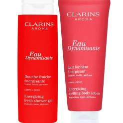 Clarins Bundles Duo: Eau Dynamisante Energizing Fresh Shower Gel 200ml & Energizing Melting Body Lotion 200ml Online
