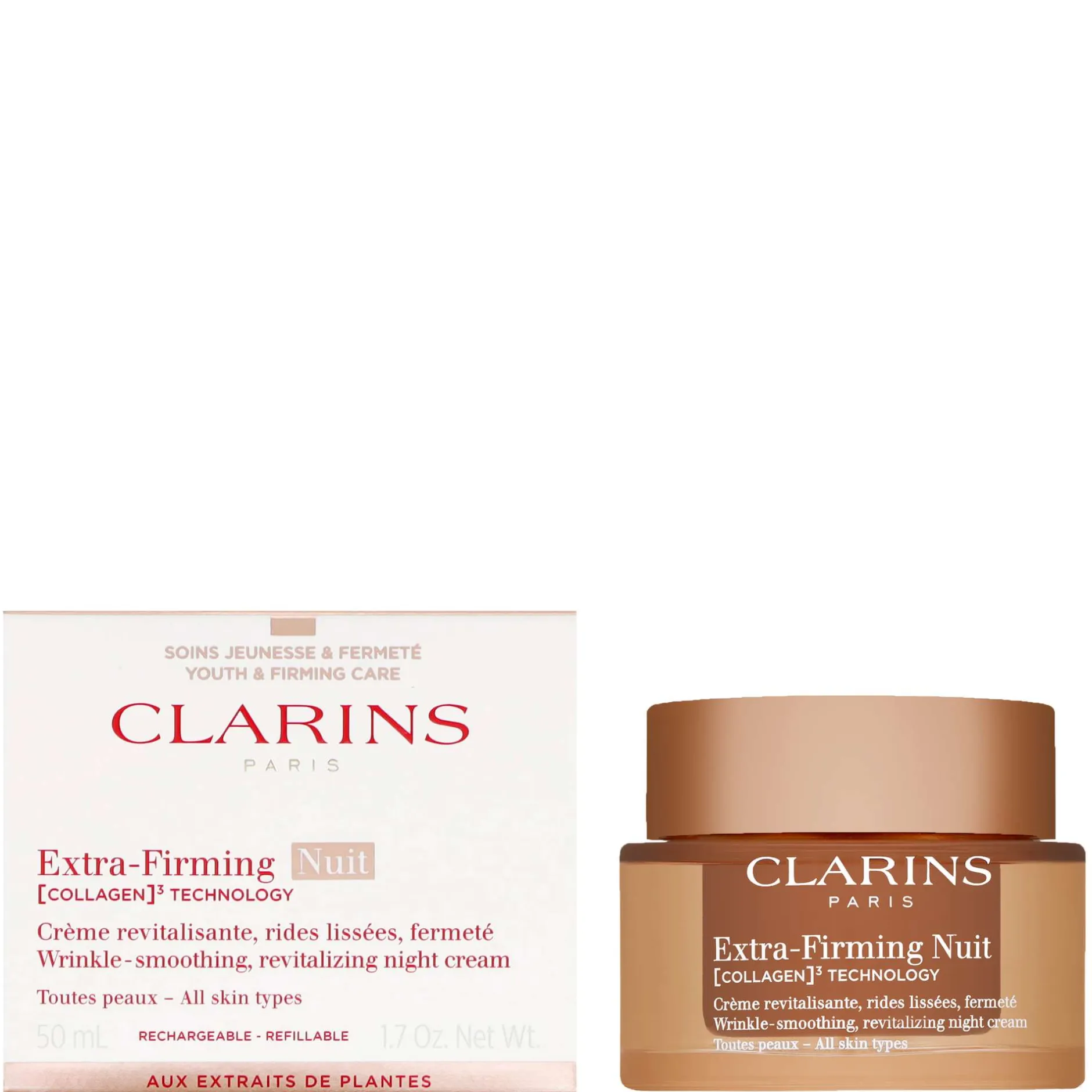 Clarins Extra-Firming Night Cream for All Skin Types 50ml / 1.6 oz. New