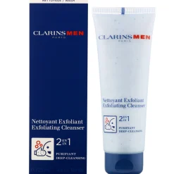 Clarins Men Exfoliating Cleanser 2 in 1 Deep Cleansing 125ml / 4.4 oz. Best