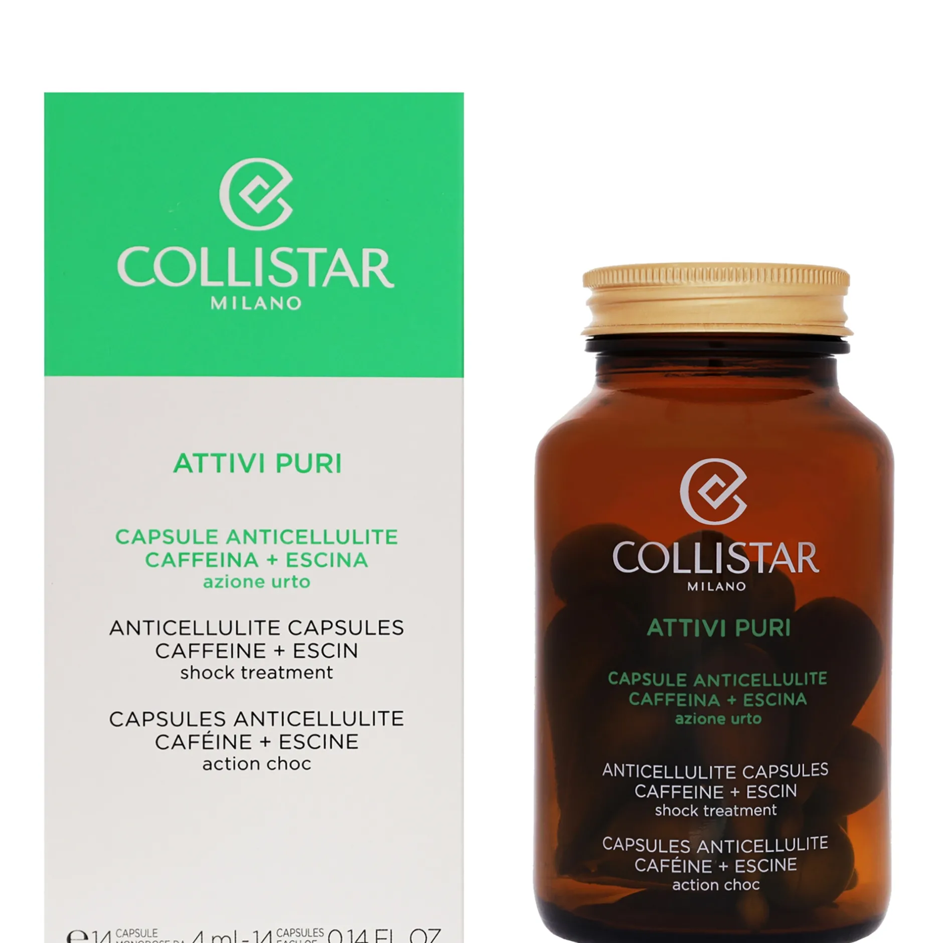 Collistar Body Anticellulite Capsules Caffeine + Escin x 14 Capsules New