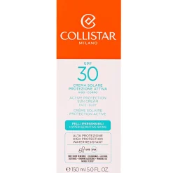 Collistar Sun Tan Active Protection Tanning Cream for Sensitive Skin SPF30 150ml Clearance