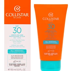 Collistar Sun Tan Active Protection Tanning Cream for Sensitive Skin SPF30 150ml Clearance
