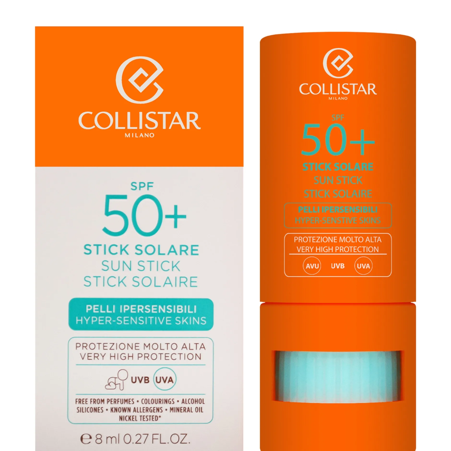 Collistar Sun Tan SPF50+ Sun Stick For Hyper-Sensitive Skins Very High Protection 9ml Online