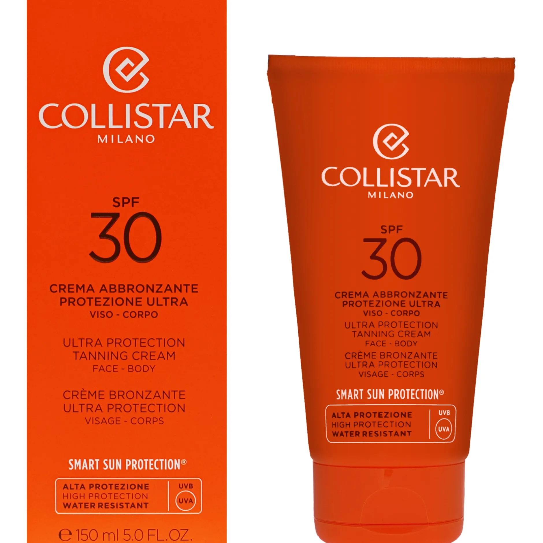 Collistar Sun Tan SPF30 Ultra Protection Tanning Cream Face-Body 150ml