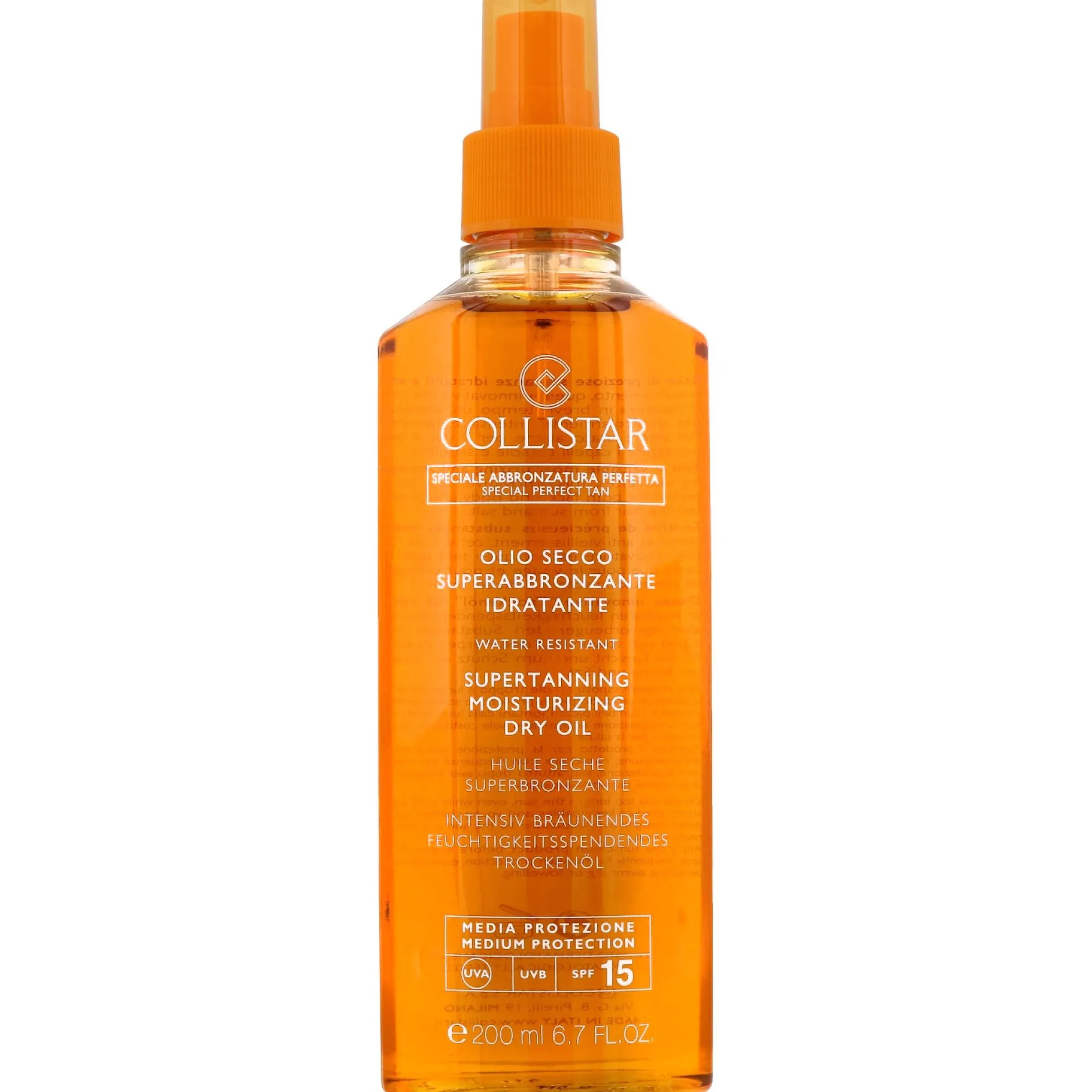 Collistar Sun Tan Supertanning Dry Oil SPF15 200ml Online