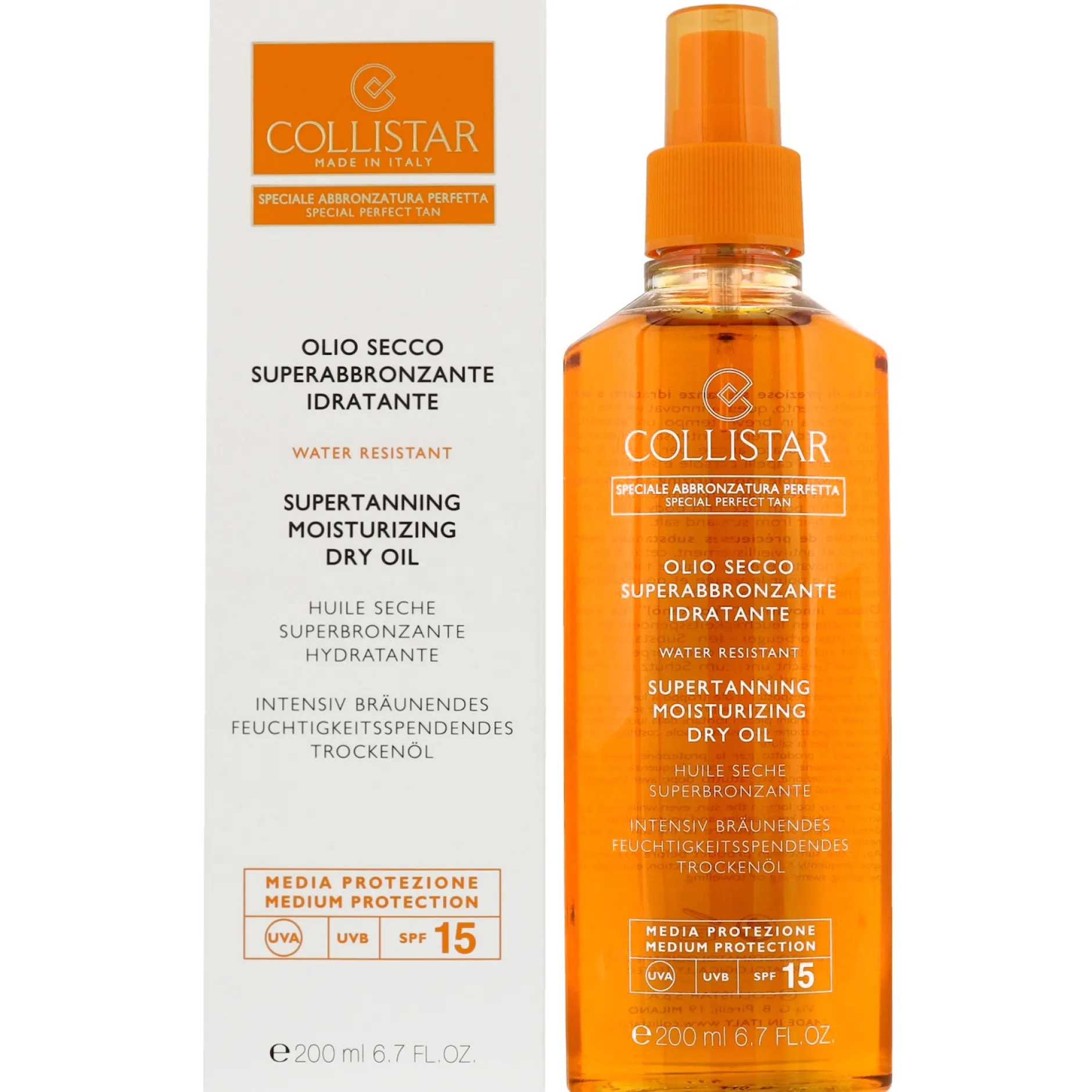 Collistar Sun Tan Supertanning Dry Oil SPF15 200ml Online
