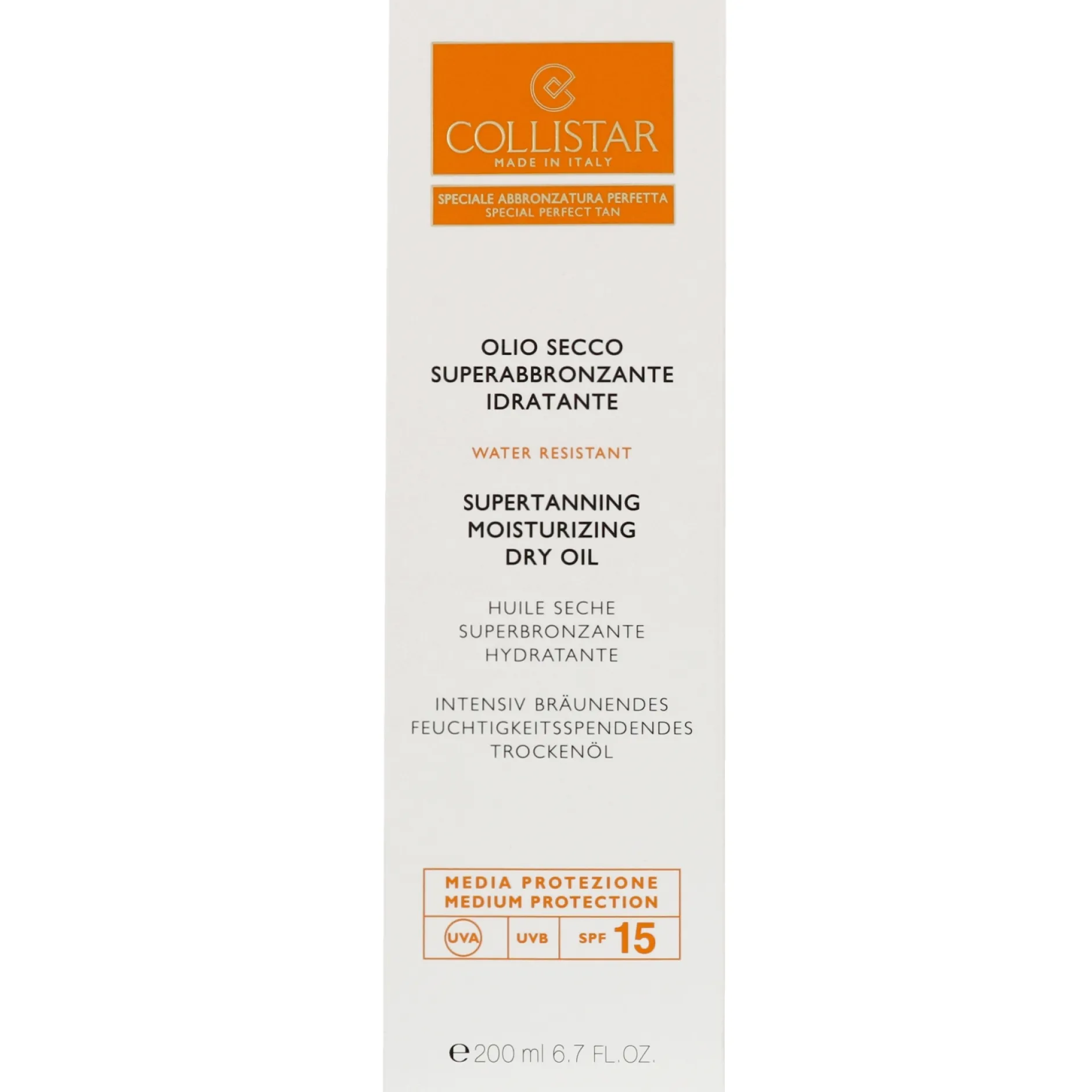 Collistar Sun Tan Supertanning Dry Oil SPF15 200ml Online
