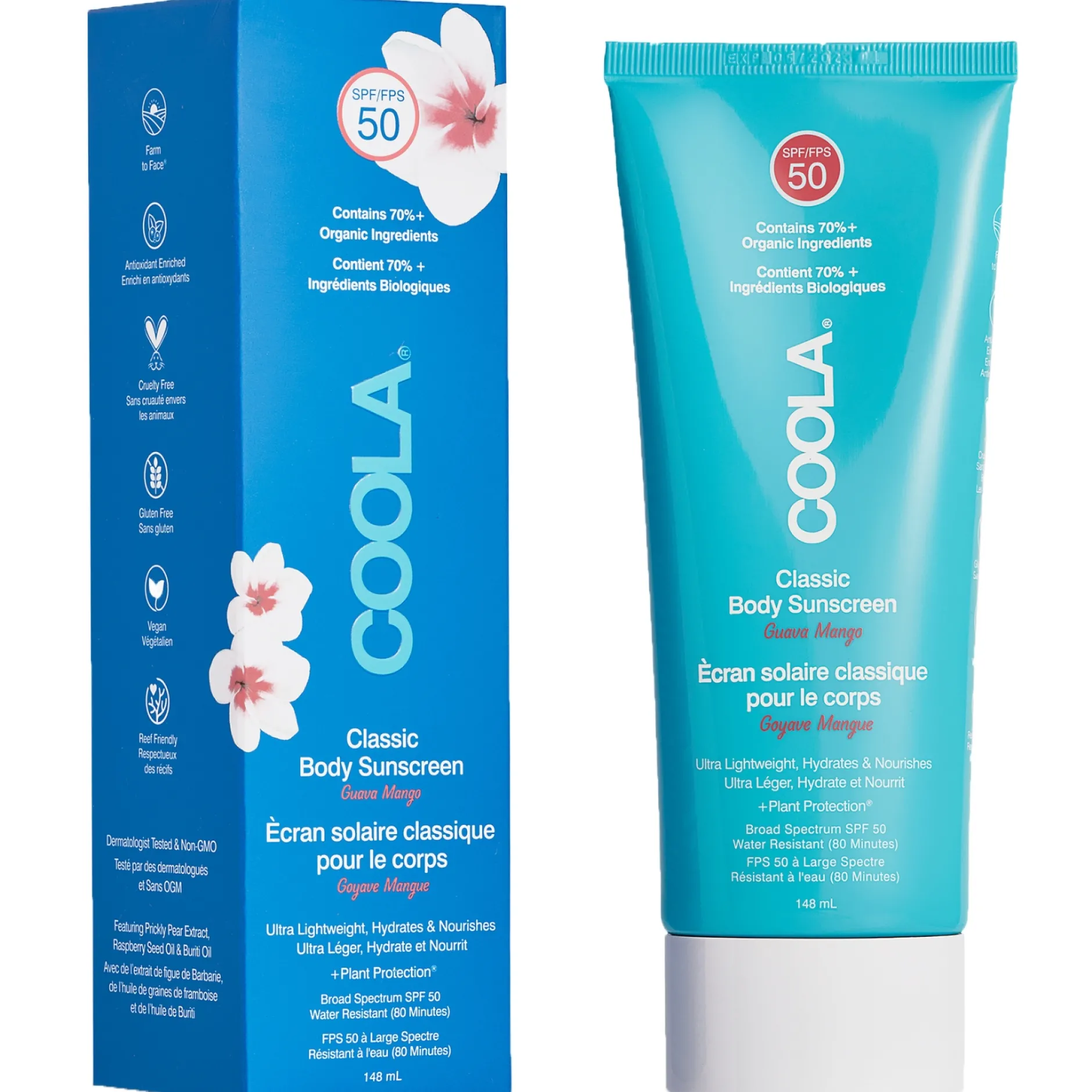 Coola Body Care Classic Body Sunscreen Lotion SPF50 Guava Mango 148ml Outlet