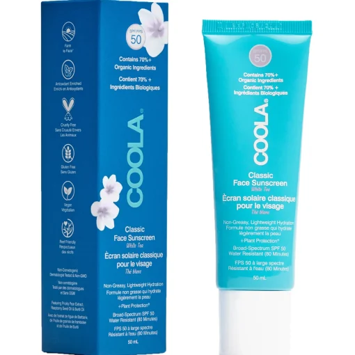 Coola Face Care Classic Face Sunscreen Lotion SPF50 White Tea 50ml Discount