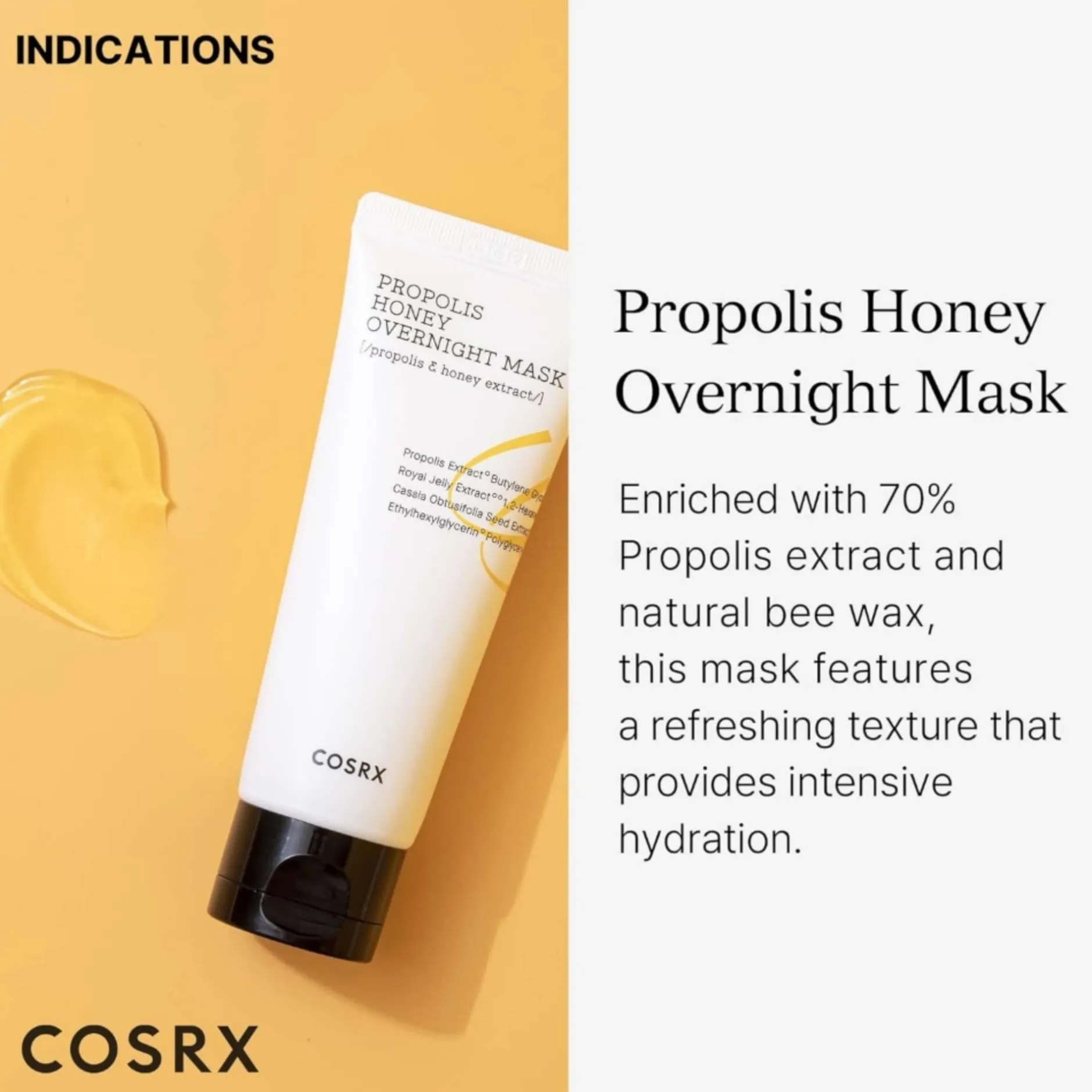Cosrx Mask / Pack Full Fit Propolis Honey Overnight Mask 60ml
