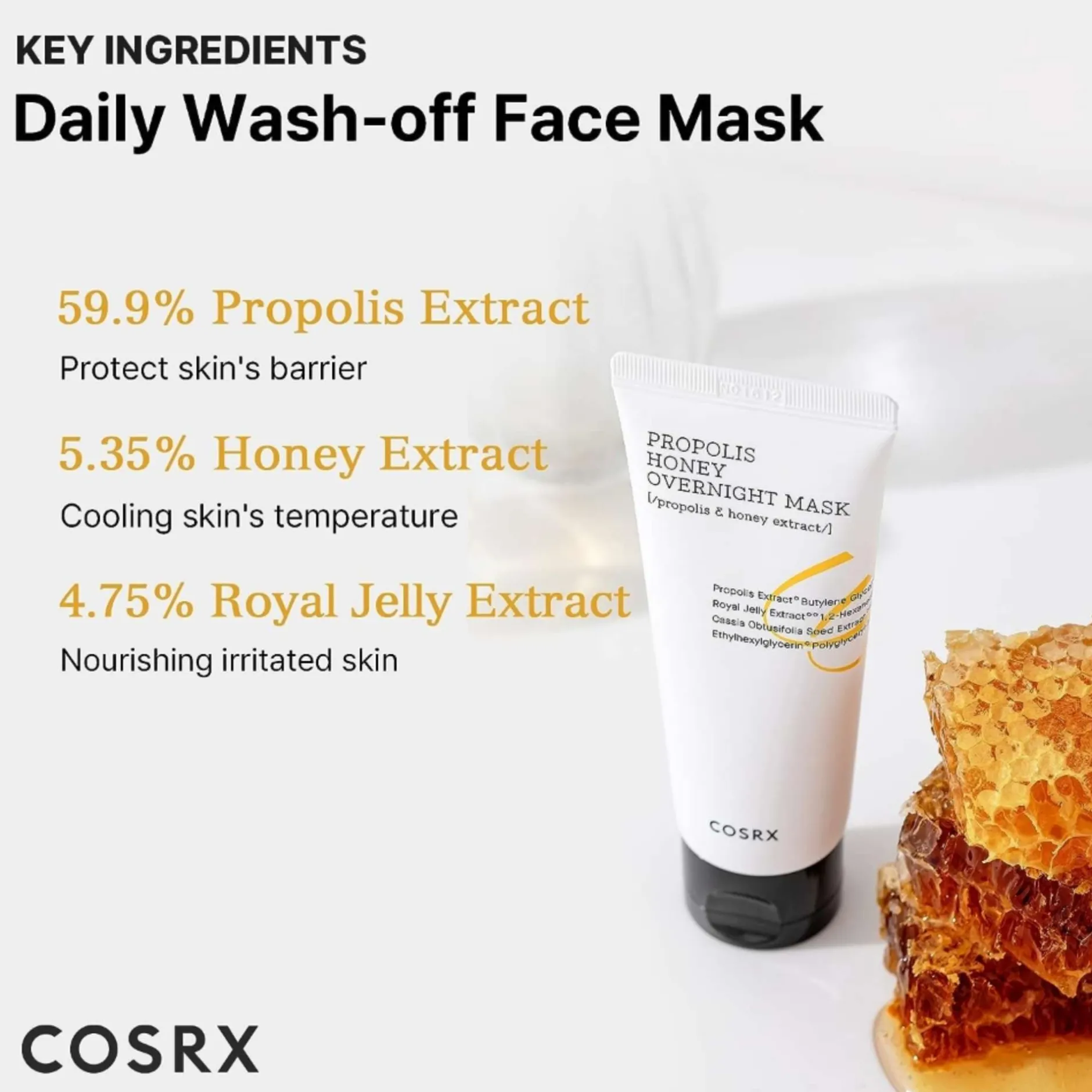 Cosrx Mask / Pack Full Fit Propolis Honey Overnight Mask 60ml