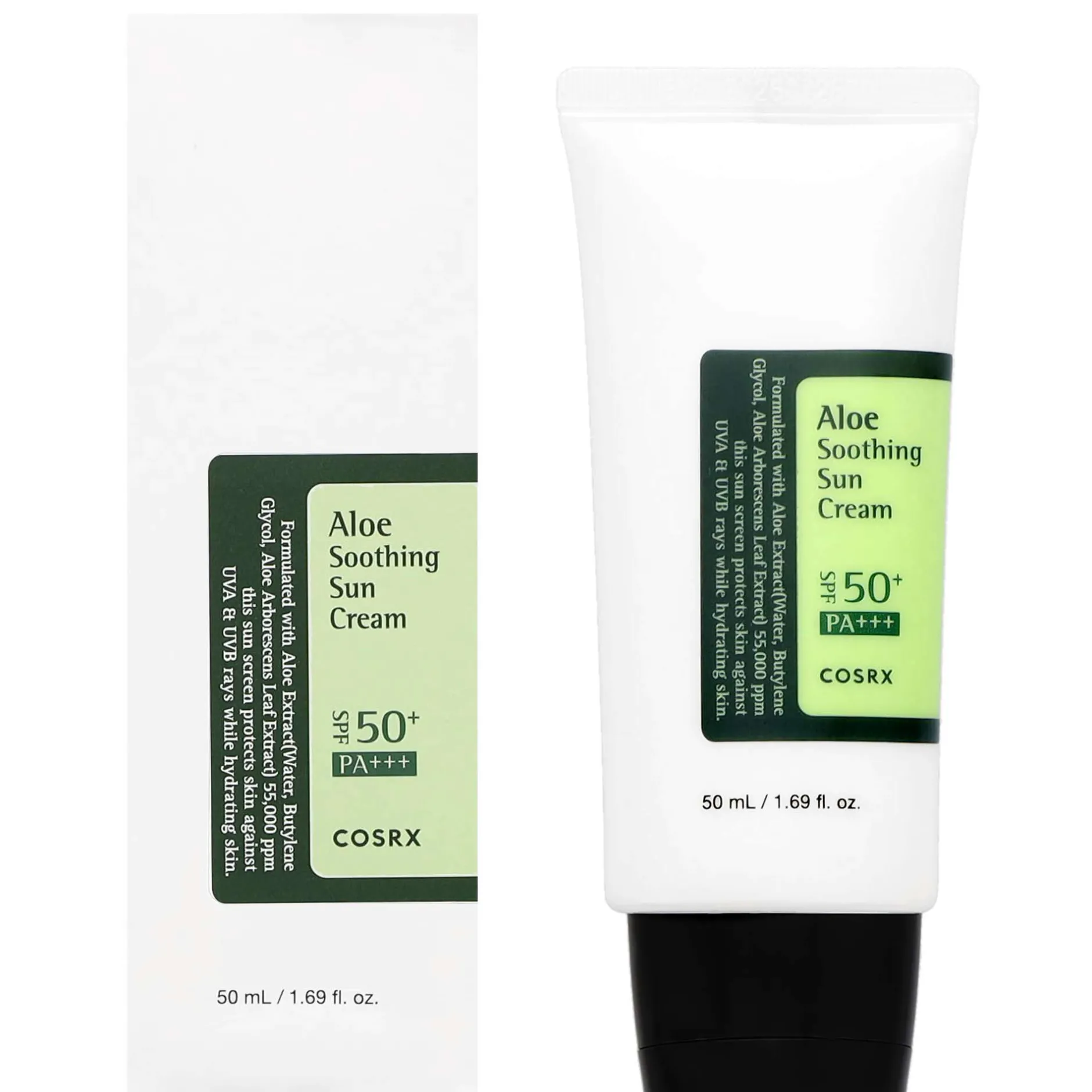 Cosrx Sun Care Aloe Soothing Sun Cream SPF50 PA+++ 50ml New