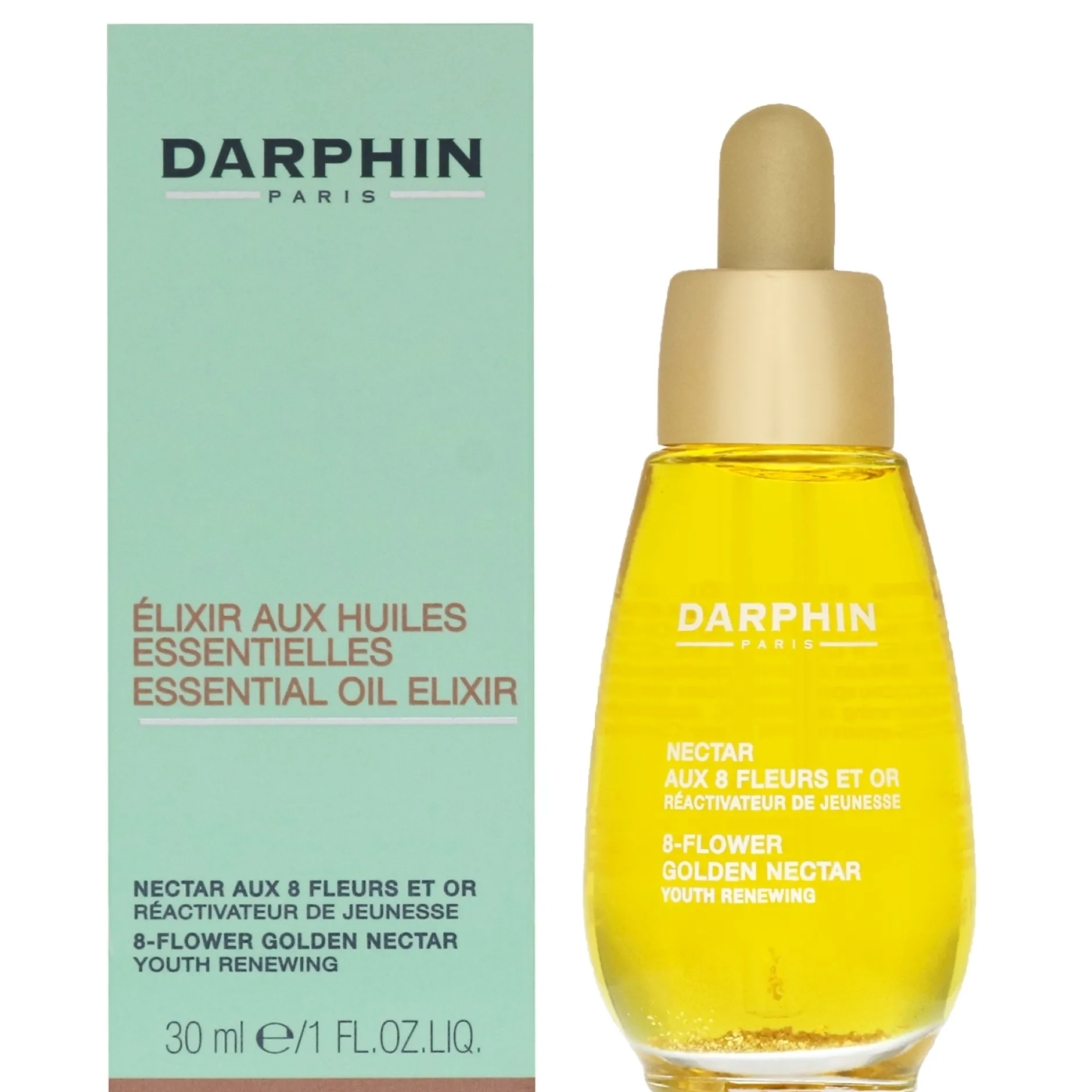 Darphin Essential Oil Elixirs 8-Flower Golden Nectar Youth Renewing 30ml New