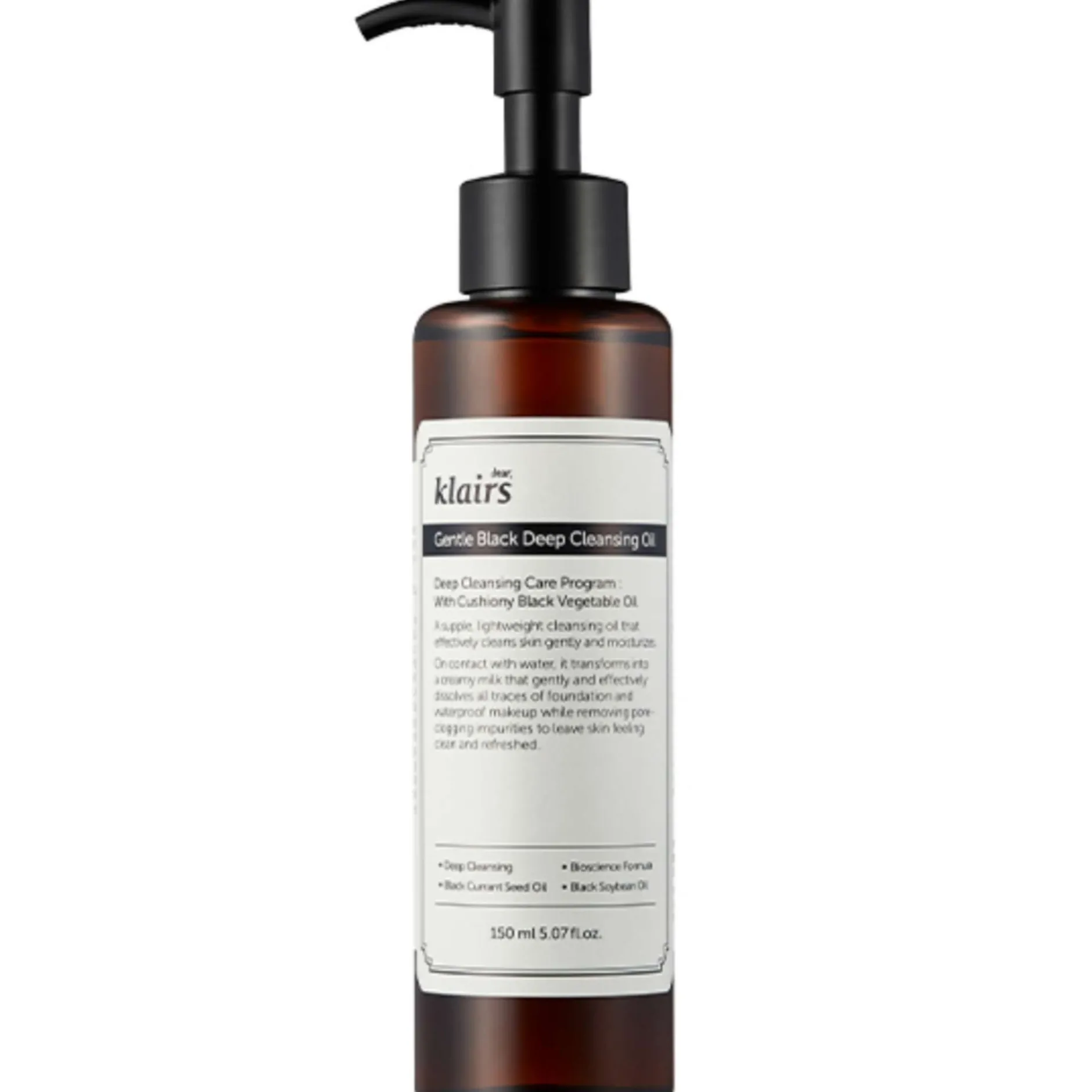 Dear, Klairs Cleansers Gentle Black Deep Cleansing Oil 150ml New