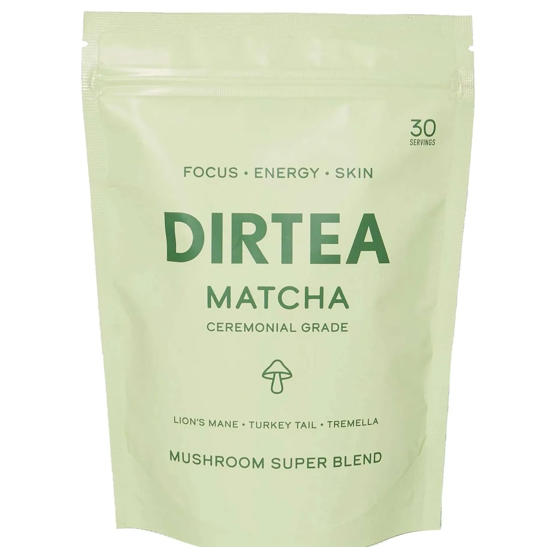Dirtea Super Blends Energy: Matcha Mushroom Super Blend 180g New