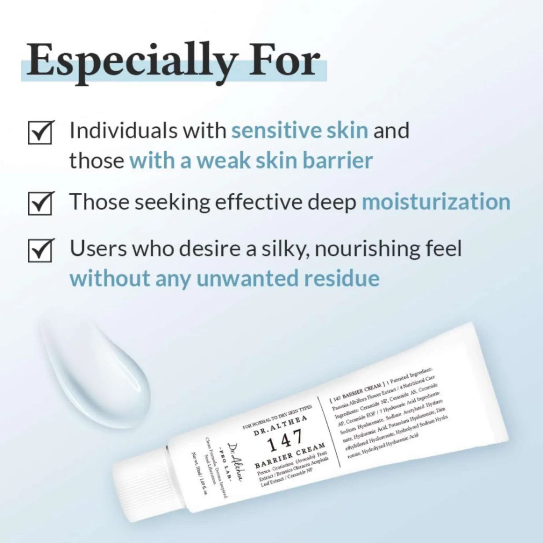 Dr.Althea Moisturizers 147 Barrier Cream 50ml New