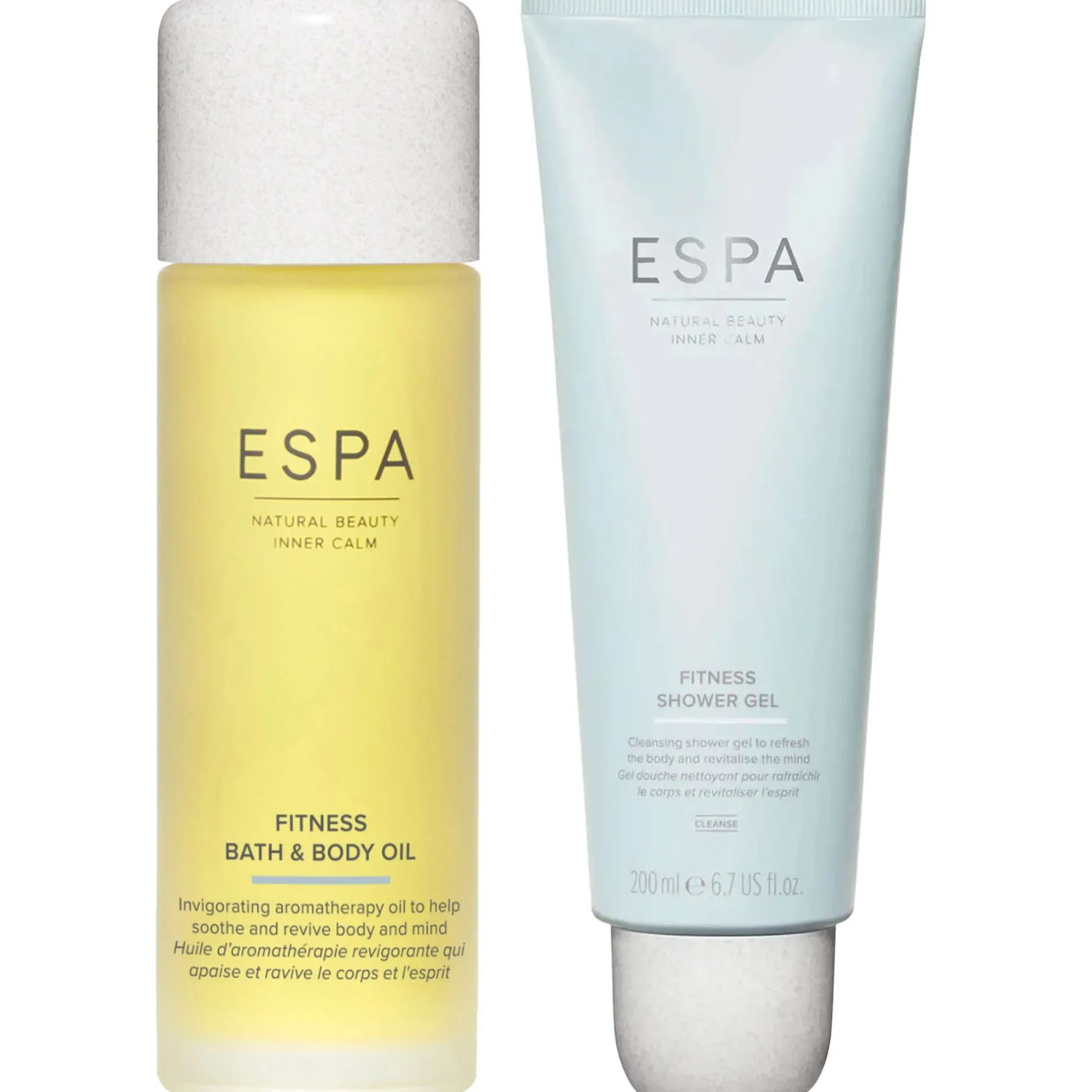 ESPA Bundles Duo: Fitness Shower Gel 200ml & Bath & Body Oil 100ml Best