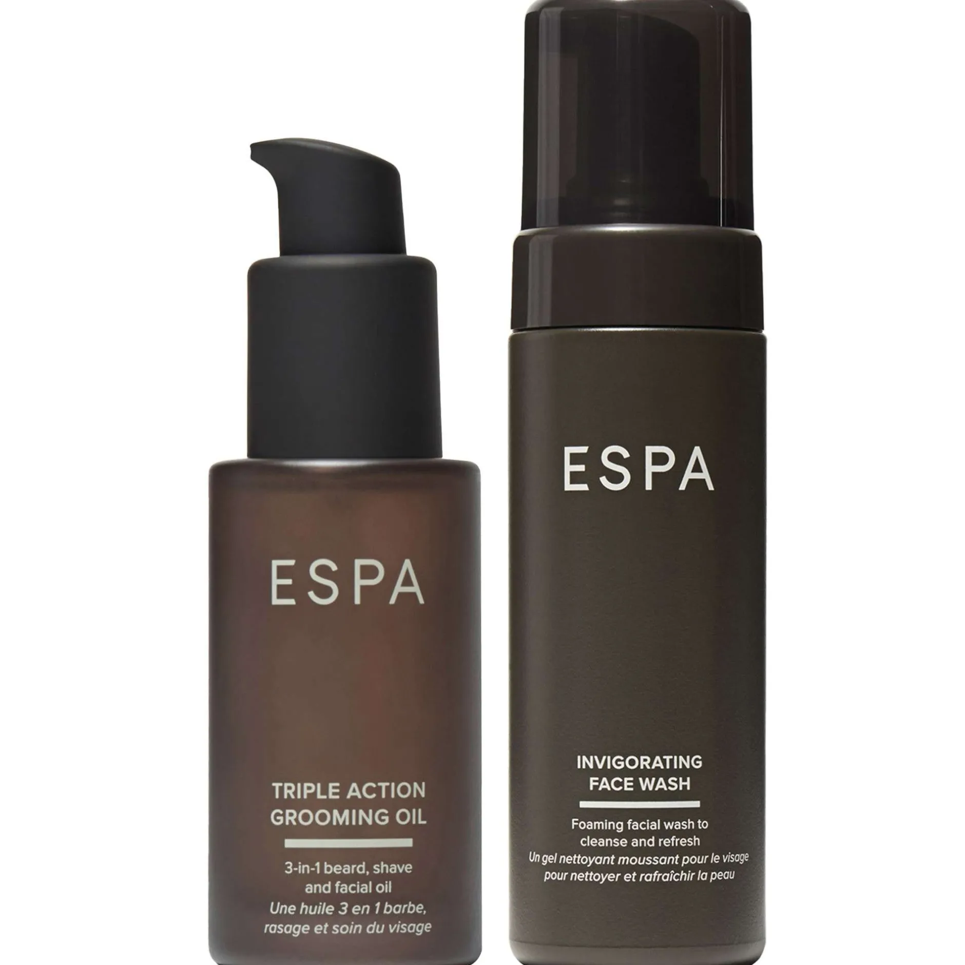 ESPA Bundles Duo: Triple Action Grooming Oil 30ml & Invigorating Face Wash 150ml Sale