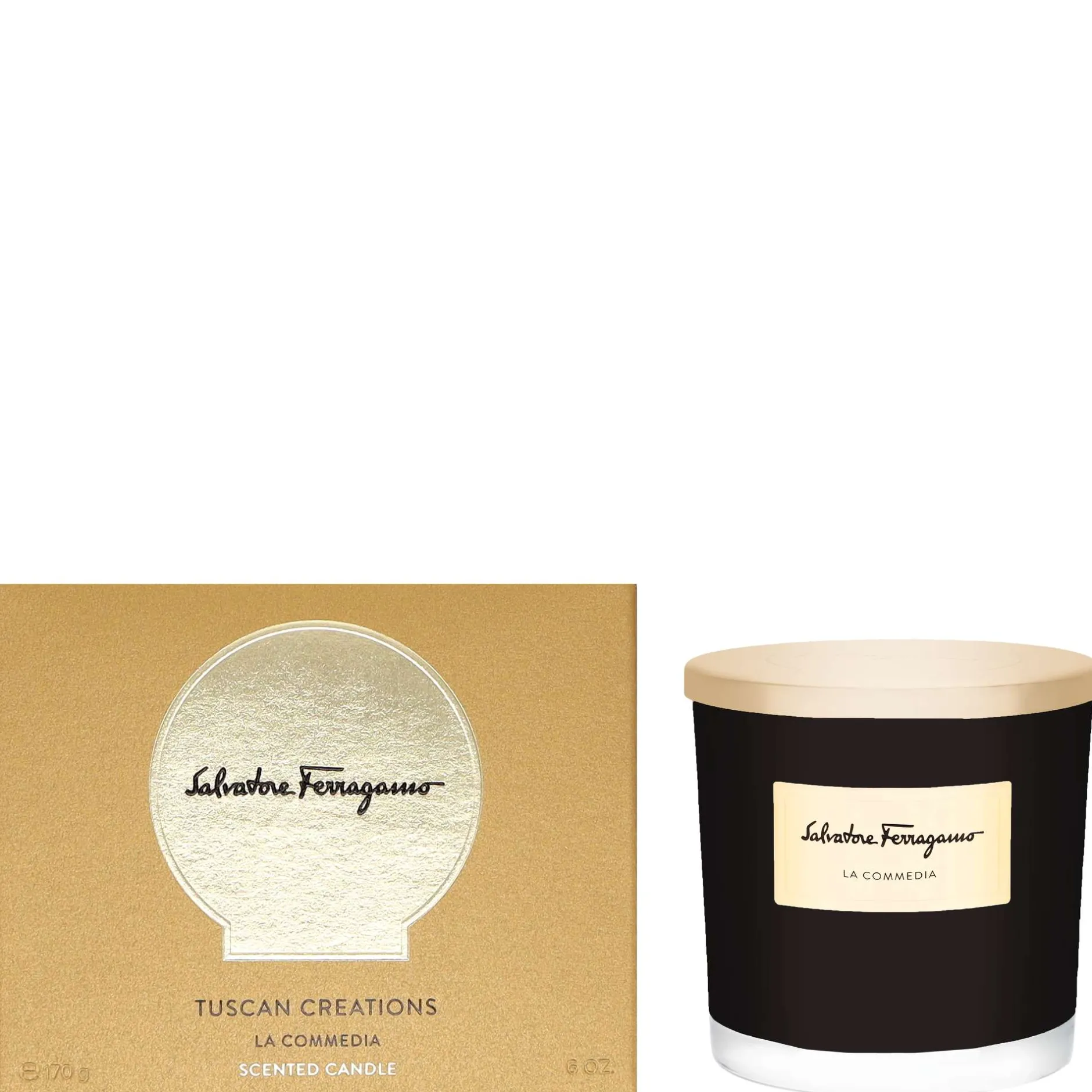 FERRAGAMO Tuscan Creations La Commedia Scented Candle 170g New