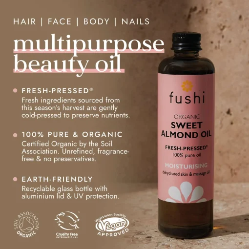 Fushi Body Care Organic Sweet Almond Oil 100ml Hot