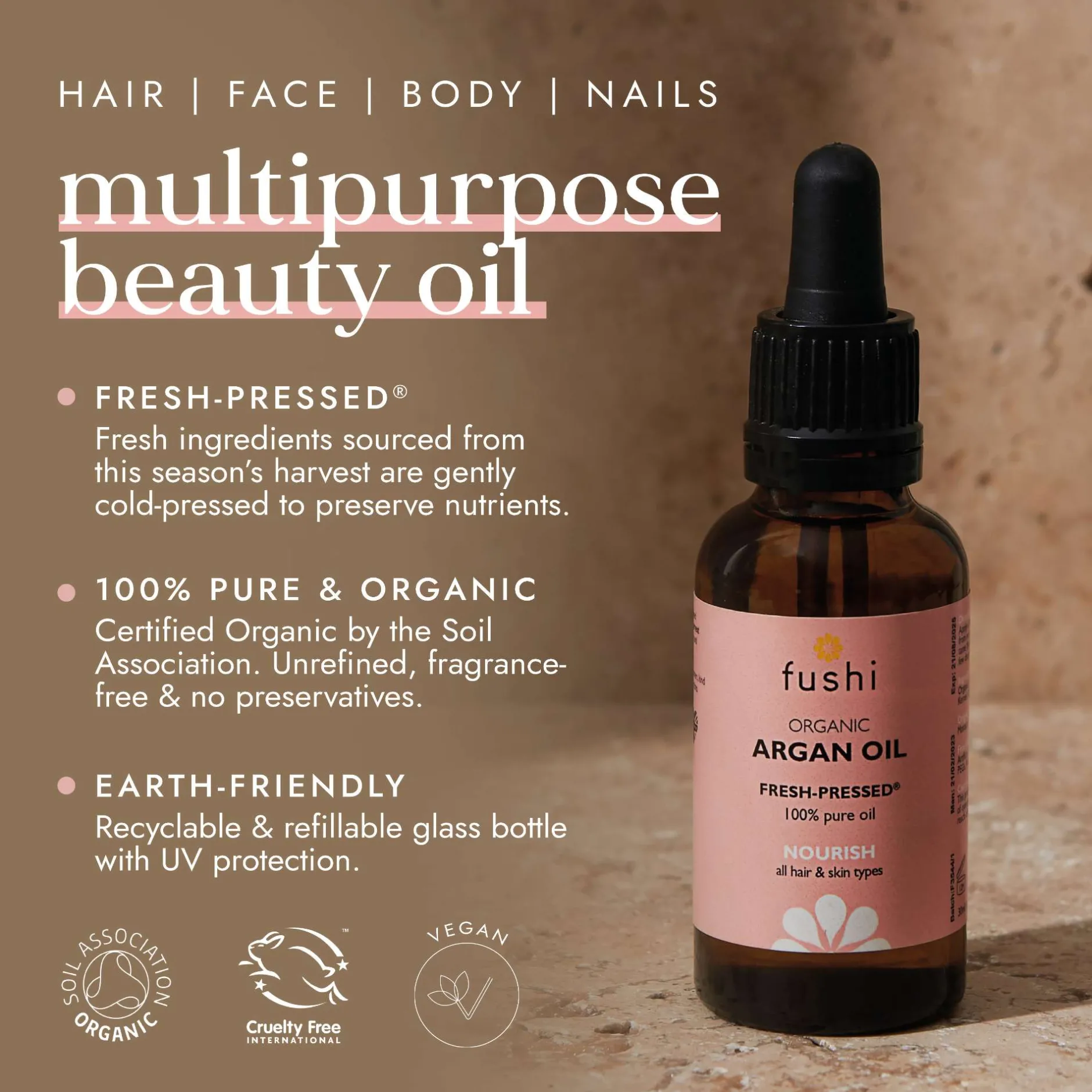 Fushi Hair Care Organic Argan Oil 30ml