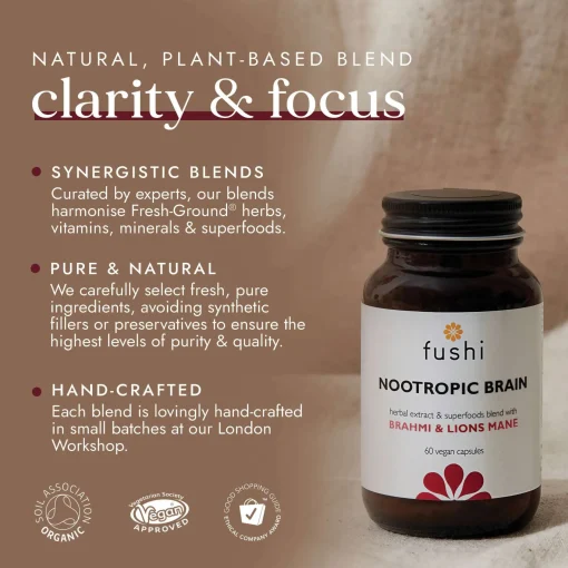 Fushi Herbal & Vitamin Blends Nootropic Brain Blend x 60 Capsules Discount