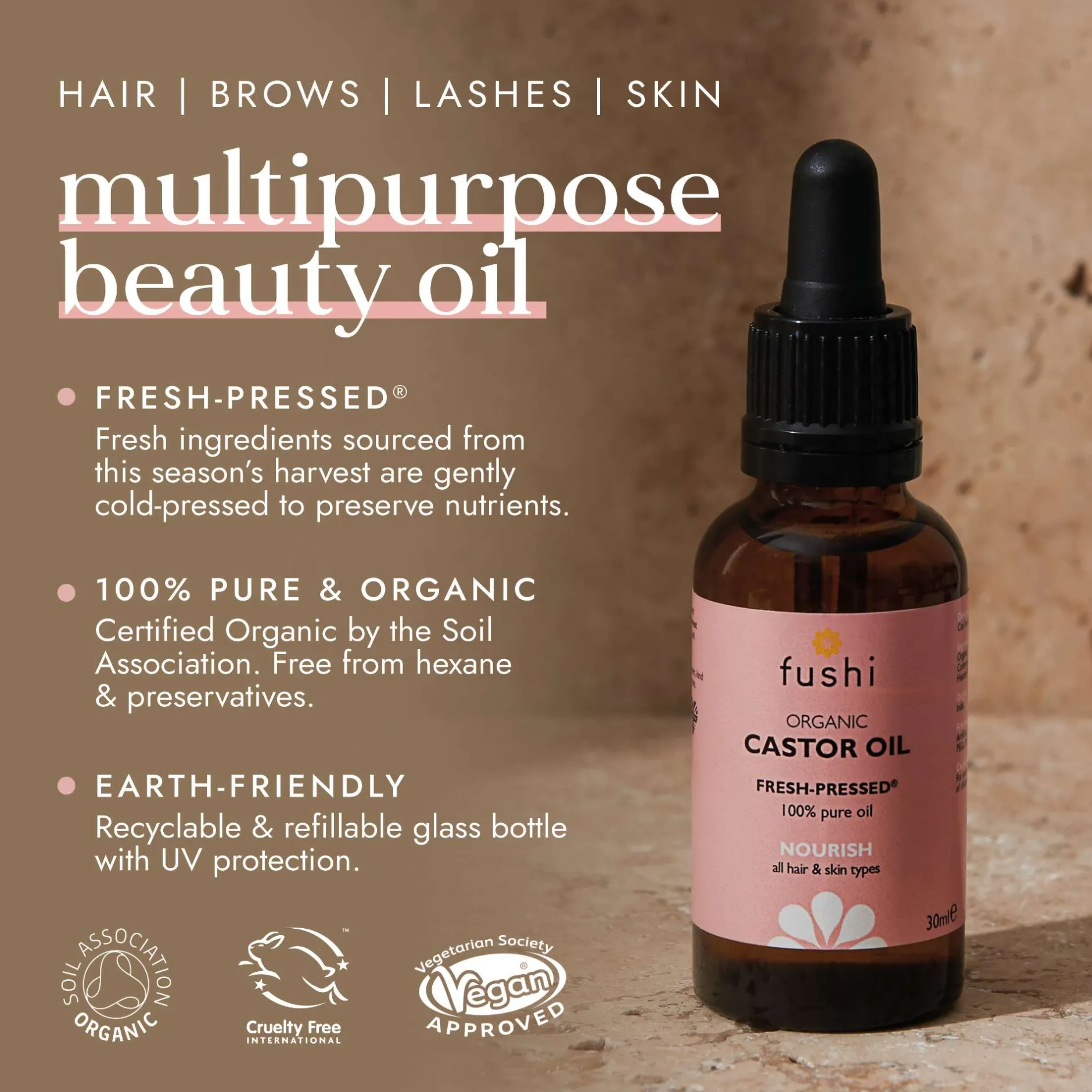 Fushi Organic Health Oils Organic Castor Oil 30ml Sale