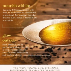 Fushi Organic Health Oils Organic Black Seed Oil 100ml