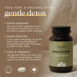 Fushi Single Herb Supplements Organic Burdock Root x 60 Capsules Best