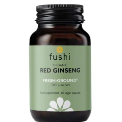 Fushi Single Herb Supplements Organic Red Ginseng x 60 Capsules New