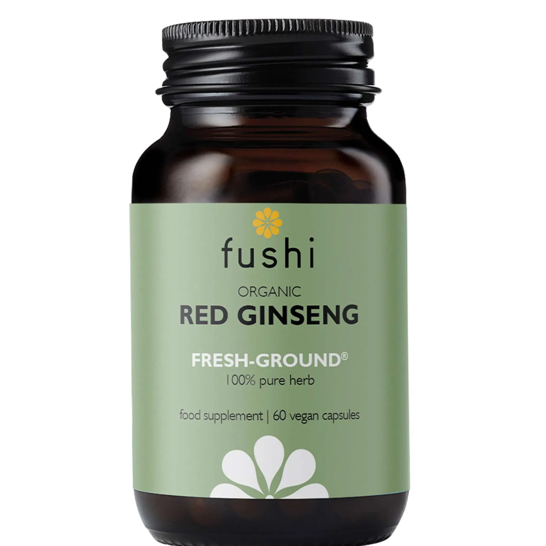 Fushi Single Herb Supplements Organic Red Ginseng x 60 Capsules New