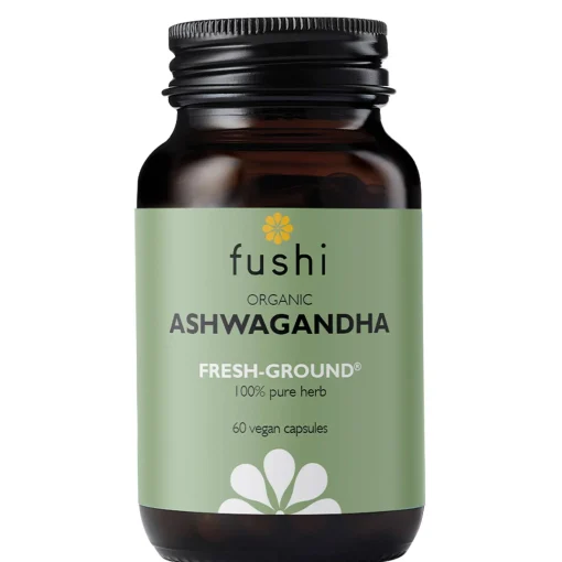 Fushi Single Herb Supplements Organic Ashwagandha x 60 Capsules Clearance