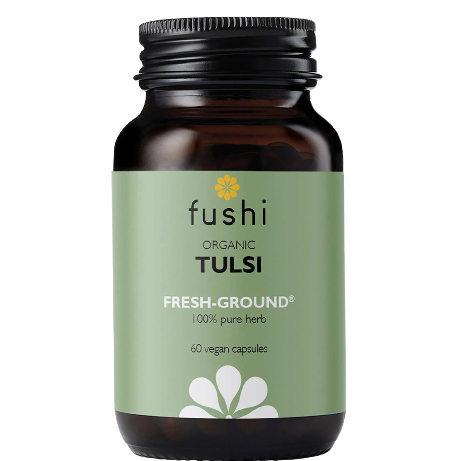 Fushi Single Herb Supplements Organic Tulsi (Holy Basil) x 60 Capsules New