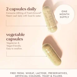 Fushi Single Herb Supplements Organic Neem Leaf x 60 Capsules Best