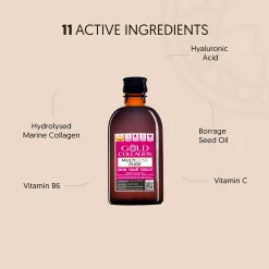 Gold Collagen Liquid Supplement Multidose Pure Skin, Hair & Nails Liquid Supplement 20 x 15ml
