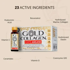 Gold Collagen Liquid Supplement Forte Ageless Liquid Supplement 10 x 50ml Online