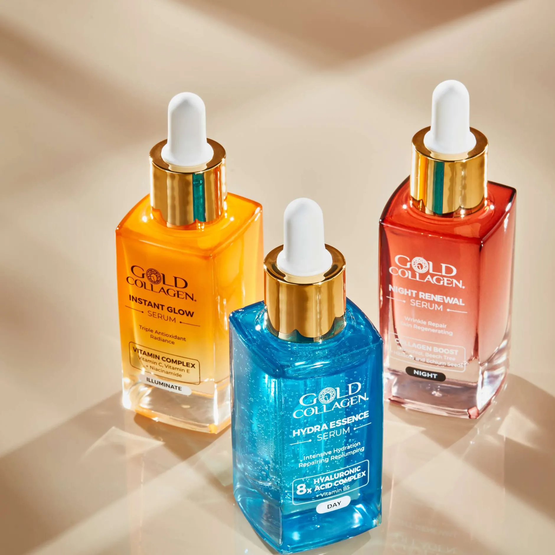 Gold Collagen Skincare Hydra Essence Intensive Hydration & Repairing Replumping Serum 30ml Best