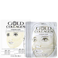 Gold Collagen Skincare Hydrogel Face Mask Set 4 x 30g Clearance