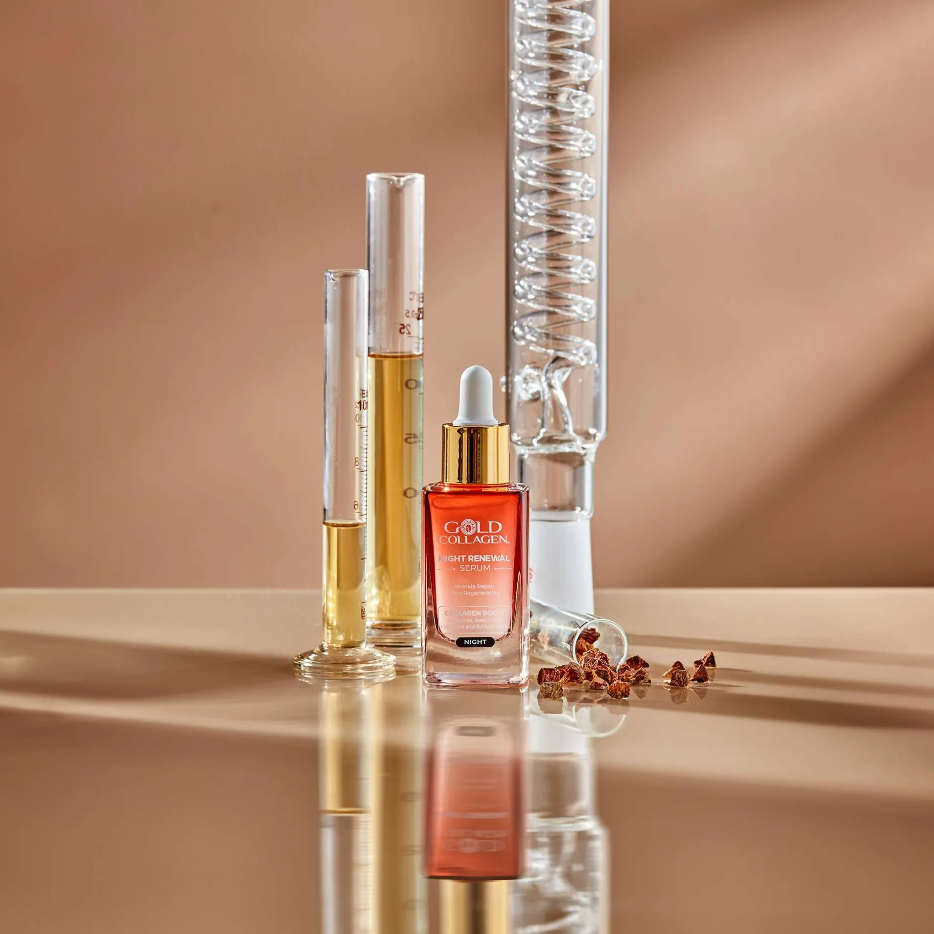 Gold Collagen Skincare Night Renewal Wrinkle Repair Skin Regenerating Serum 30ml Hot