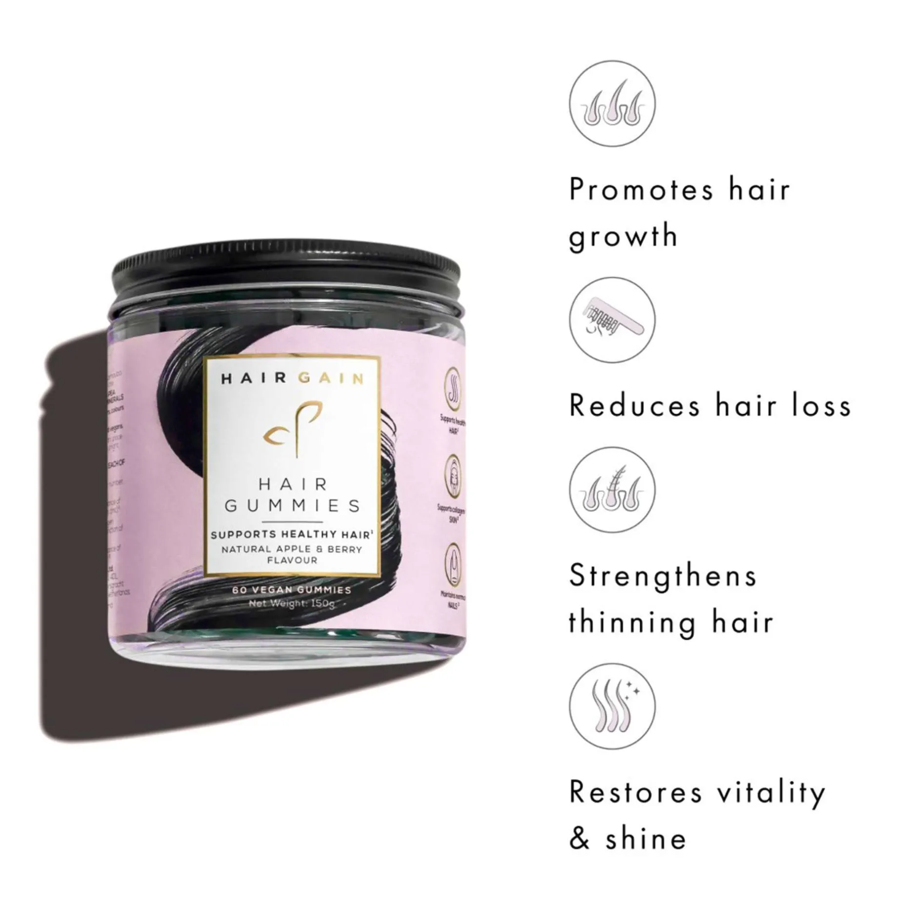 Hair Gain Gummies Duo - 2 Month Supply x 120 Gummies Hot